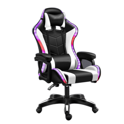 LED Gaming Chair Rainbow color 3 point armrest 